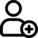 interface,add,user,person,sign,button,plus,universal interface,outline